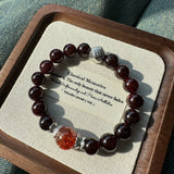Garnet & Strawberry Quartz Bracelet for Emotional Healing and Spiritual Growth