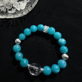 Amazonite & Clear Quartz Bracelet for Spiritual Healing and Emotional Balance